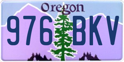 OR license plate 976BKV