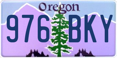 OR license plate 976BKY