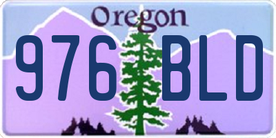OR license plate 976BLD