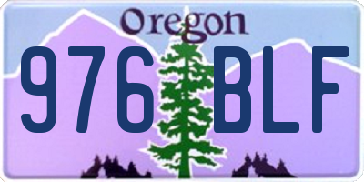 OR license plate 976BLF