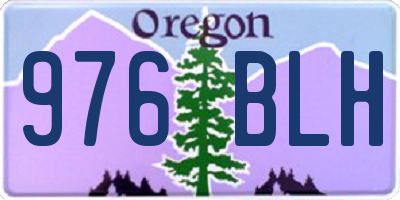 OR license plate 976BLH