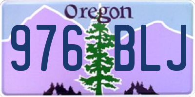 OR license plate 976BLJ