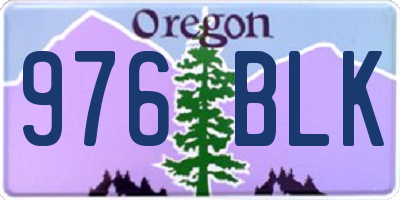 OR license plate 976BLK