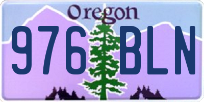 OR license plate 976BLN