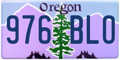 OR license plate 976BLO