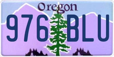 OR license plate 976BLU