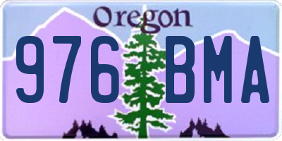 OR license plate 976BMA