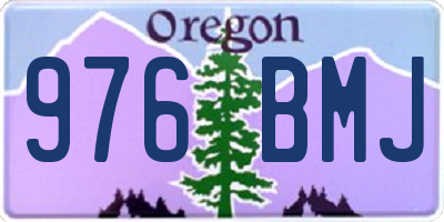 OR license plate 976BMJ