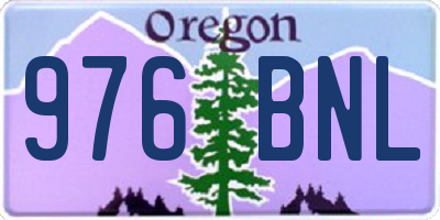 OR license plate 976BNL