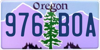 OR license plate 976BOA