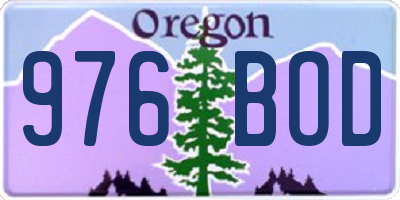 OR license plate 976BOD