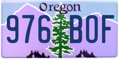 OR license plate 976BOF