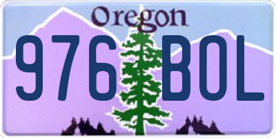 OR license plate 976BOL