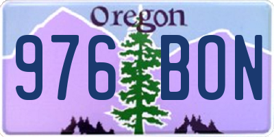 OR license plate 976BON