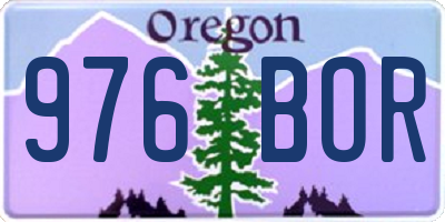 OR license plate 976BOR