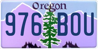 OR license plate 976BOU