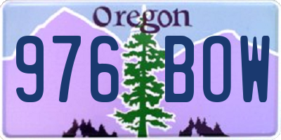 OR license plate 976BOW