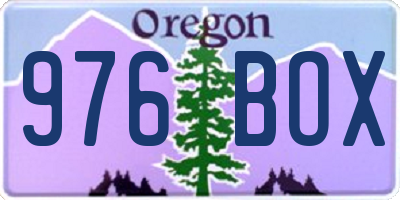 OR license plate 976BOX