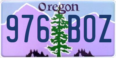 OR license plate 976BOZ