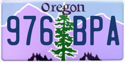 OR license plate 976BPA