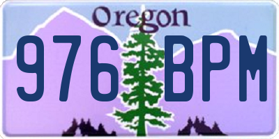 OR license plate 976BPM