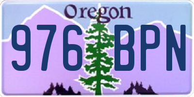 OR license plate 976BPN