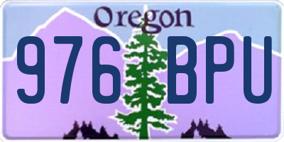 OR license plate 976BPU