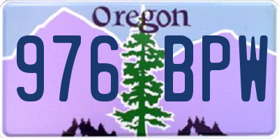 OR license plate 976BPW