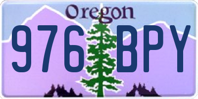 OR license plate 976BPY