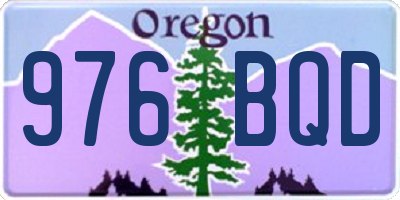 OR license plate 976BQD