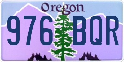 OR license plate 976BQR