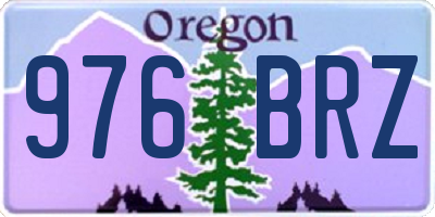 OR license plate 976BRZ