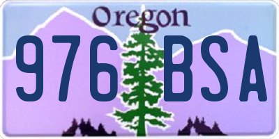 OR license plate 976BSA