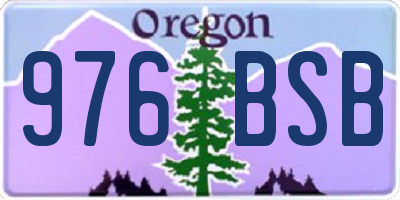 OR license plate 976BSB