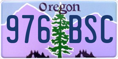 OR license plate 976BSC