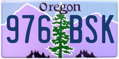 OR license plate 976BSK