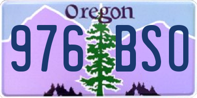 OR license plate 976BSO