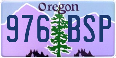 OR license plate 976BSP