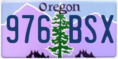 OR license plate 976BSX
