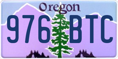 OR license plate 976BTC