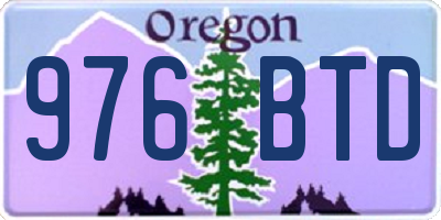 OR license plate 976BTD