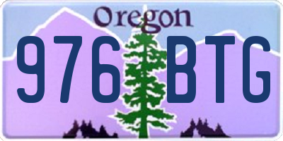 OR license plate 976BTG