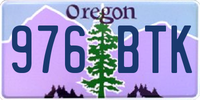 OR license plate 976BTK