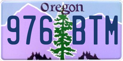 OR license plate 976BTM