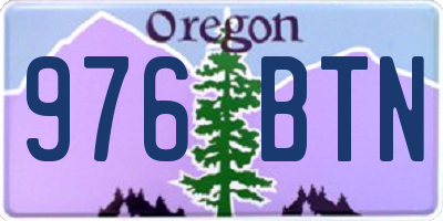 OR license plate 976BTN