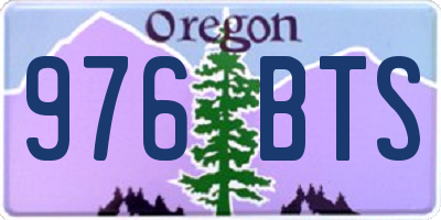 OR license plate 976BTS