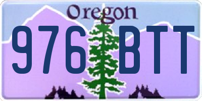 OR license plate 976BTT
