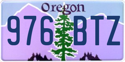OR license plate 976BTZ