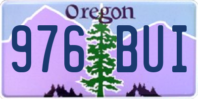 OR license plate 976BUI
