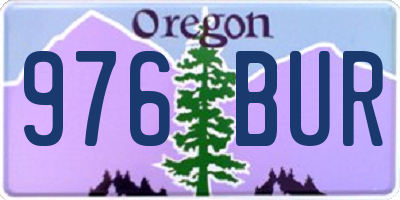 OR license plate 976BUR